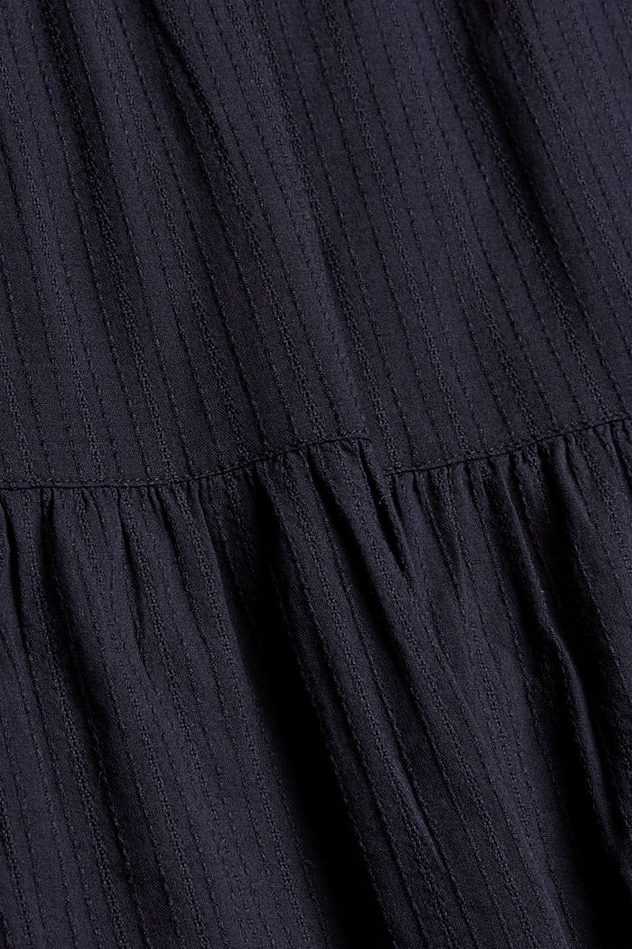 Flounce dress in an A-line design with woven stripes, NAVY, detail image number 4