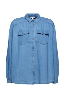 EDC Chemisier au look denim 100 % coton