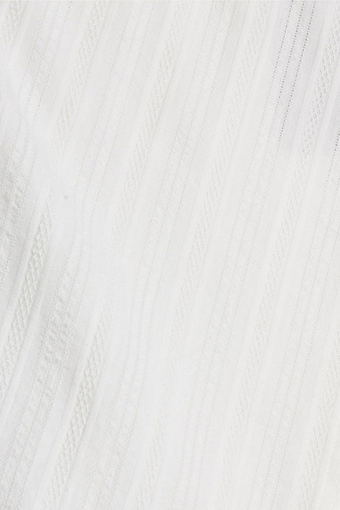 Blouse met halftransparante structuur, OFF WHITE, detail image number 4