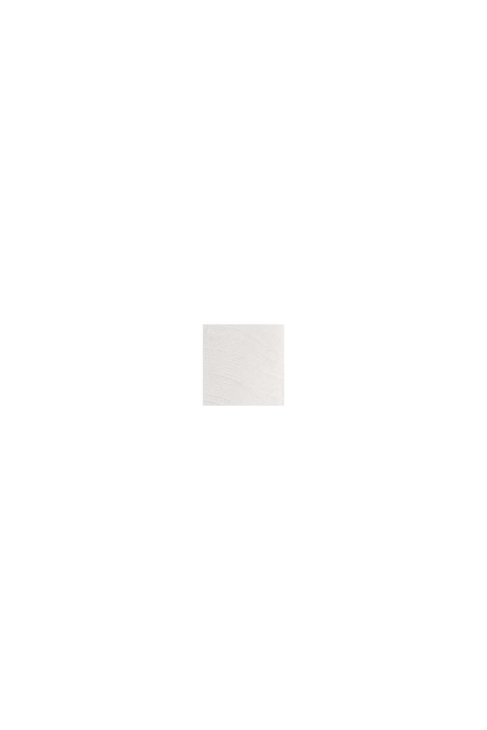 Tunica blusata svasata con pieghe, WHITE, swatch