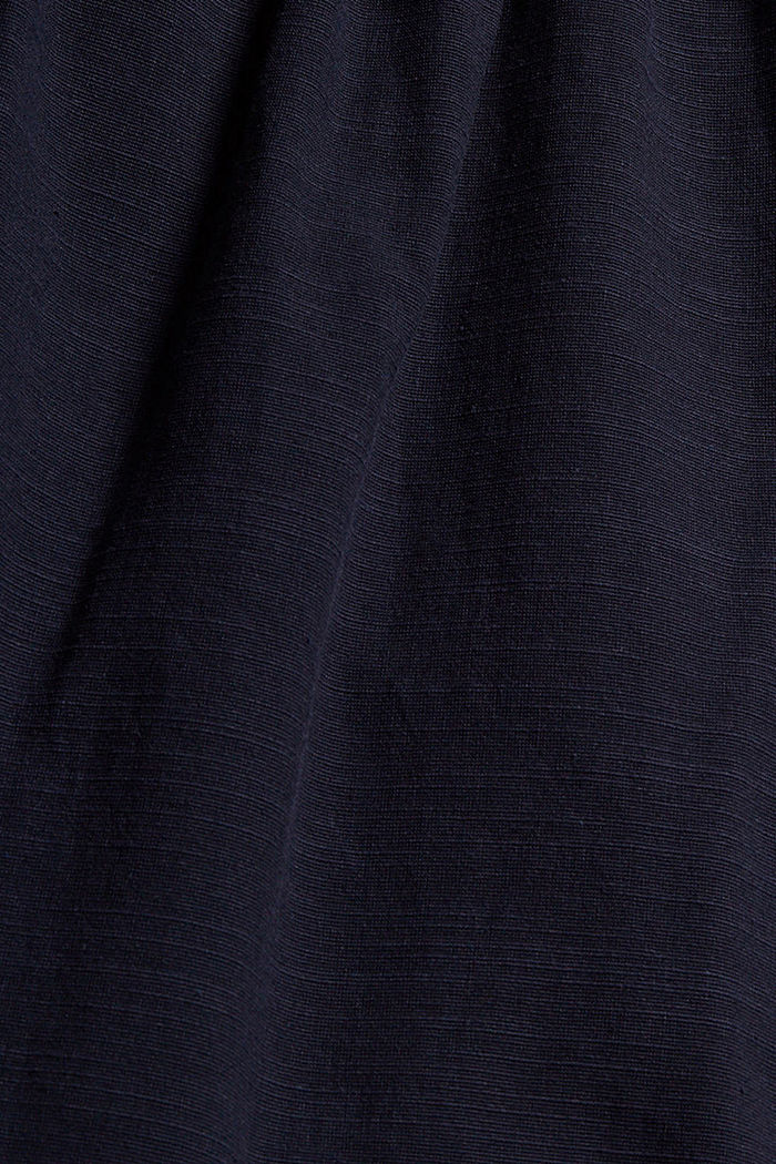 Tunica blusata svasata con pieghe, NAVY, detail image number 4