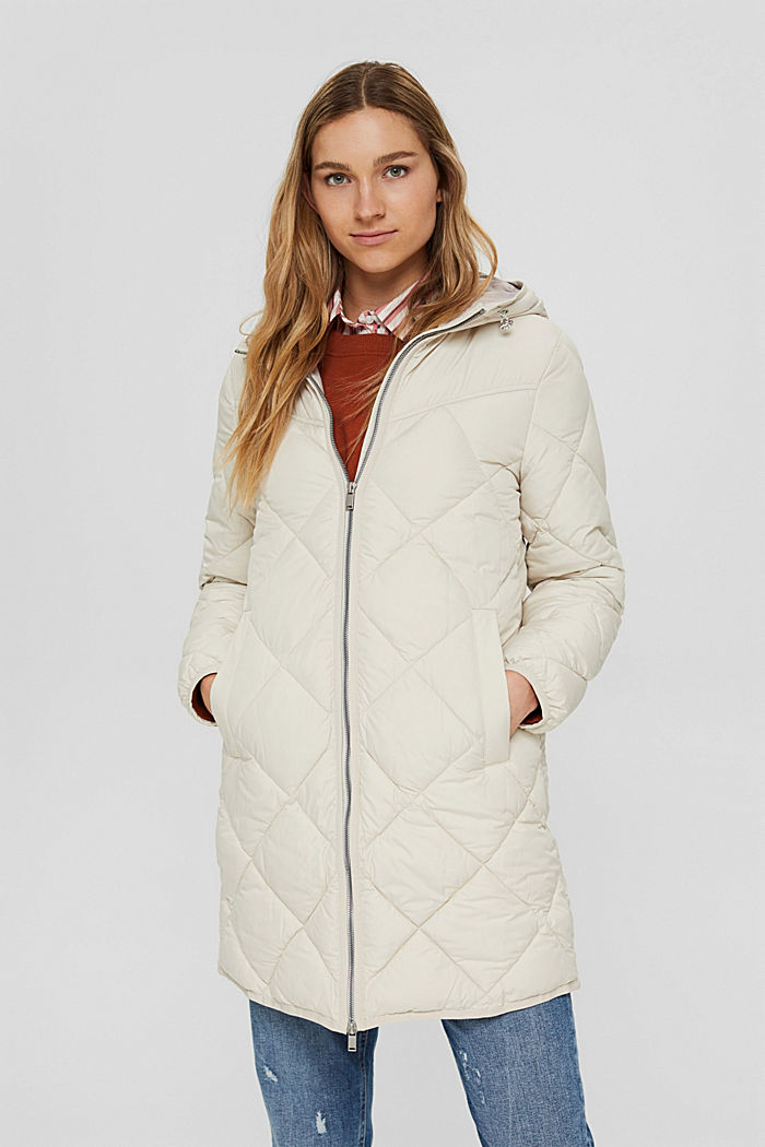 Recycled: quilted coat with 3M™ Thinsulate™, OFF WHITE, detail image number 0