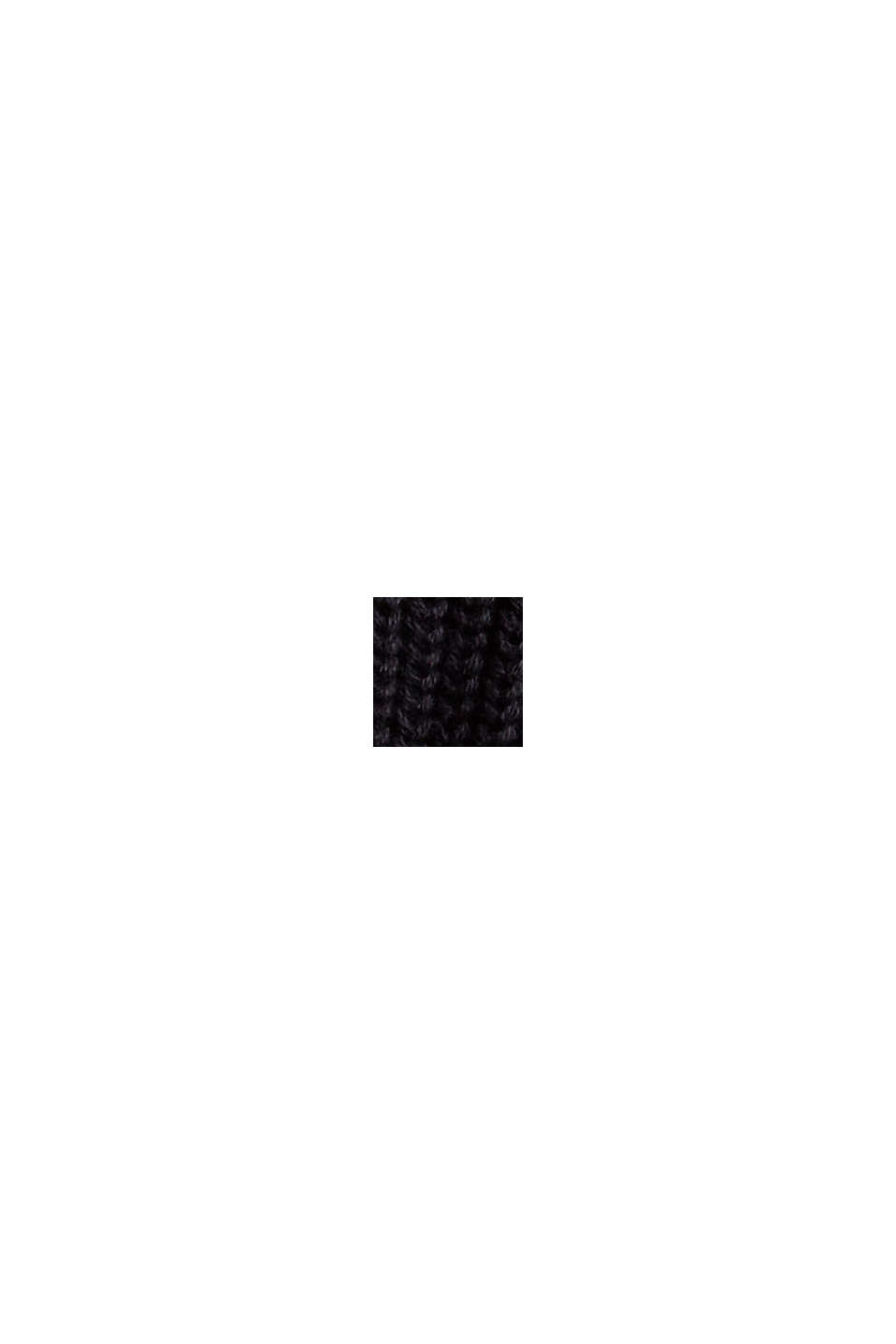 Melanżowy długi kardigan ze 100% bawełny, BLACK, swatch