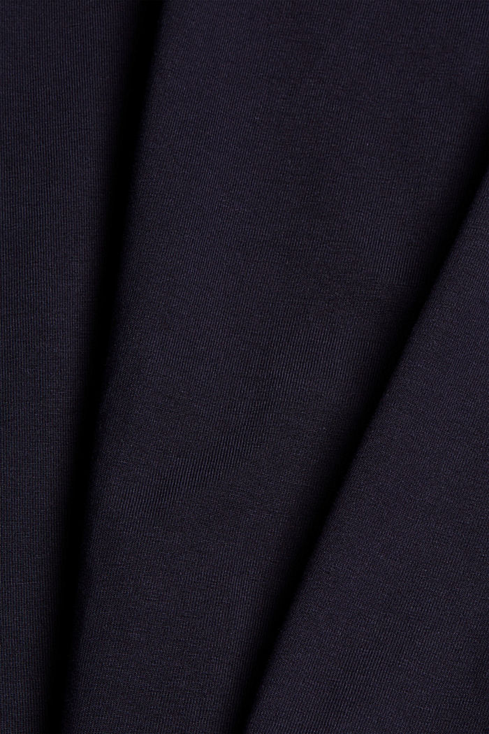Stehkragen-Shirt aus 100% Bio-Baumwolle, NAVY, detail image number 4