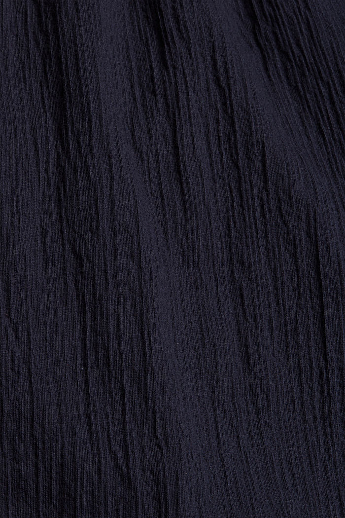 Top with embroidery and cap sleeves, NAVY, detail image number 4