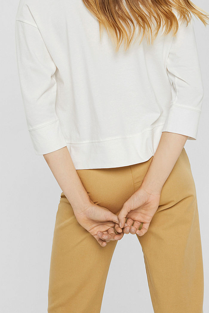Soft long sleeve top made of 100% organic cotton, OFF WHITE, detail image number 2