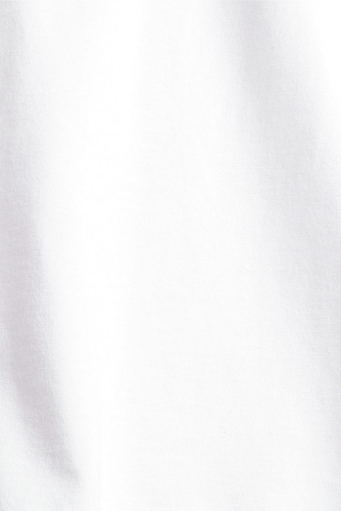 T-Shirt mit Flock-Print, 100% Bio-Baumwolle, WHITE, detail image number 4