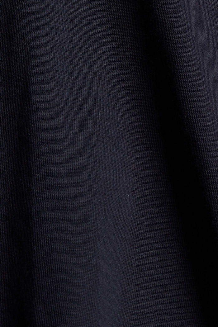 Pallohihainen T-paita, 100 % luomupuuvillaa, NAVY BLUE, detail image number 4
