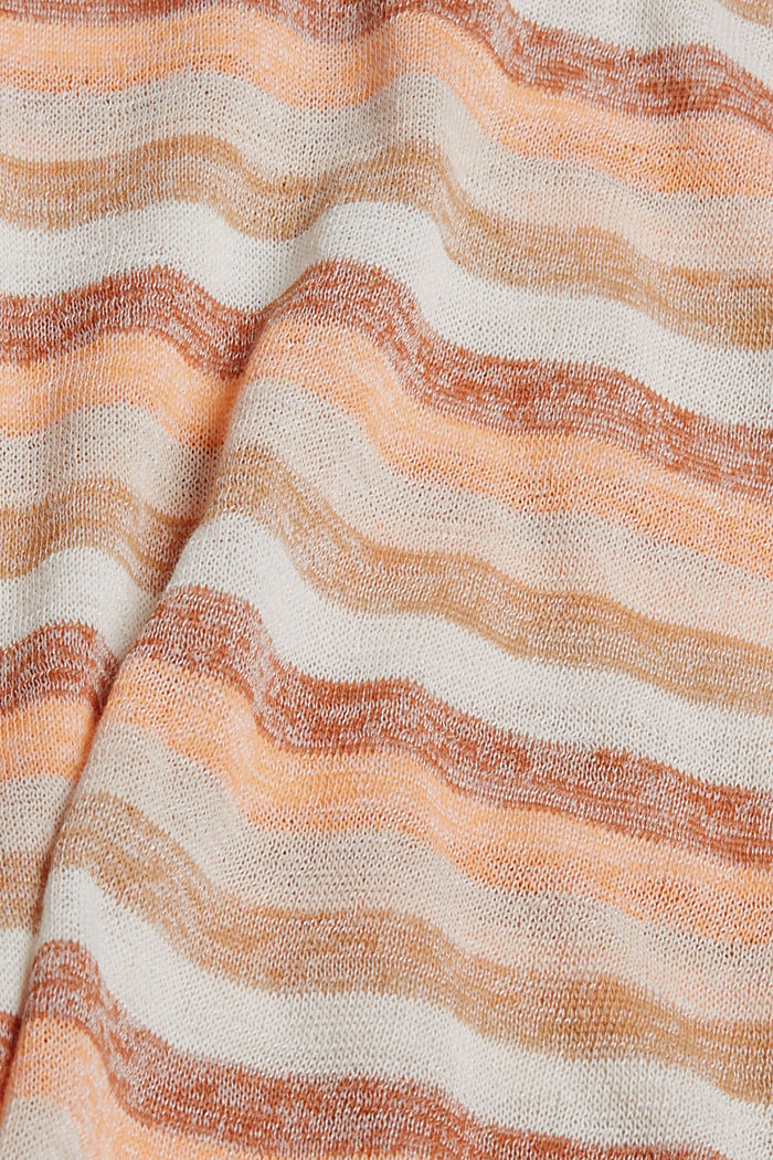 Striped T-shirt made of an organic cotton blend, RUST ORANGE, detail image number 4