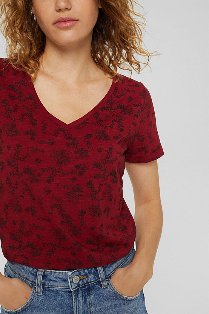 T-shirt 100 % coton biologique, DARK RED, detail image number 2