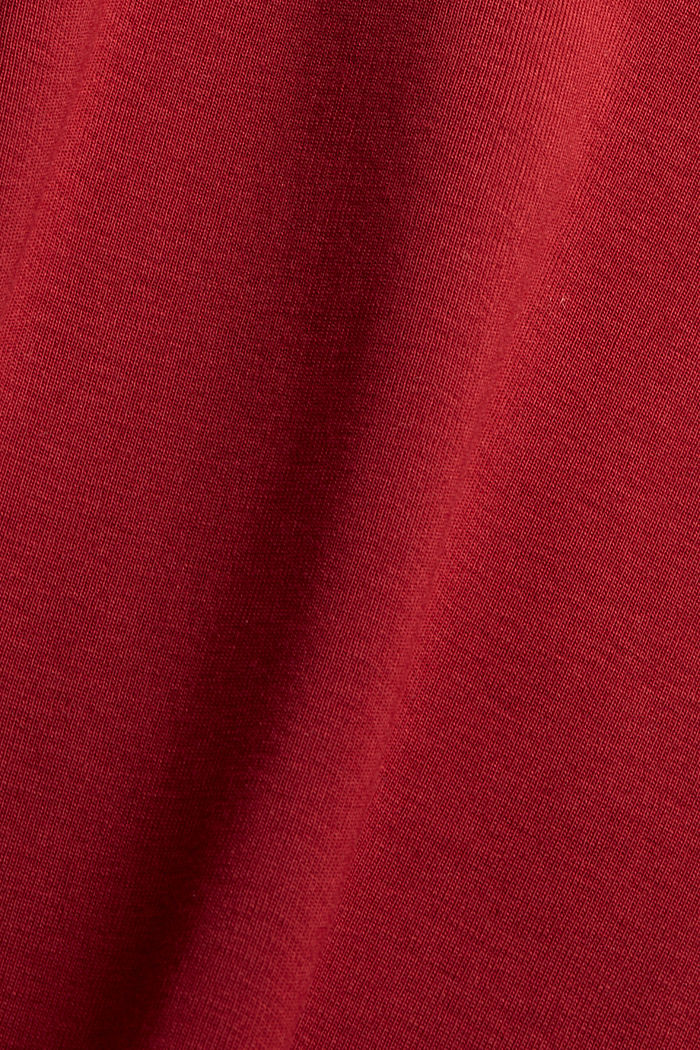 Longsleeve aus 100% Bio-Baumwolle, DARK RED, detail image number 4