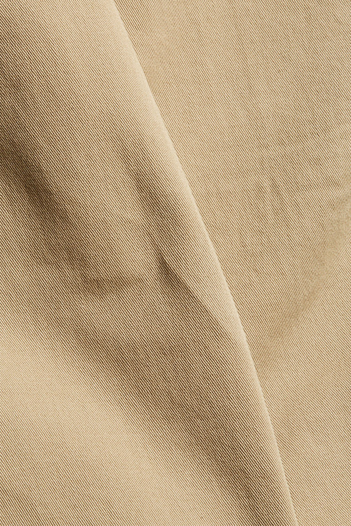 Stretch cotton cargo trousers, BEIGE, detail image number 4