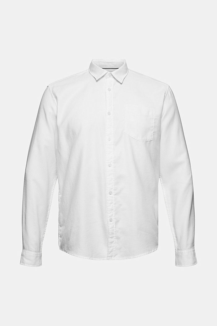 Textured shirt made of 100% cotton, OFF WHITE, detail image number 7