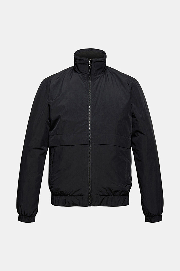 In materiale riciclato: giacca in stile bomber, ANTHRACITE, detail image number 8