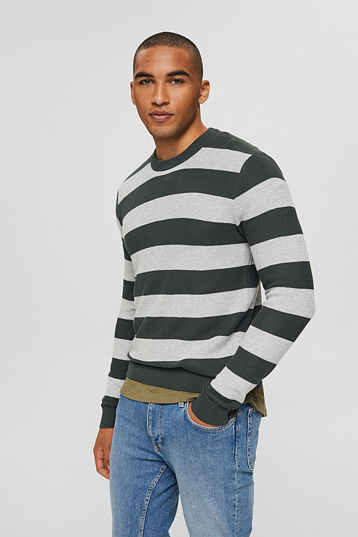 Fakturowany sweter, 100% bawełny organicznej