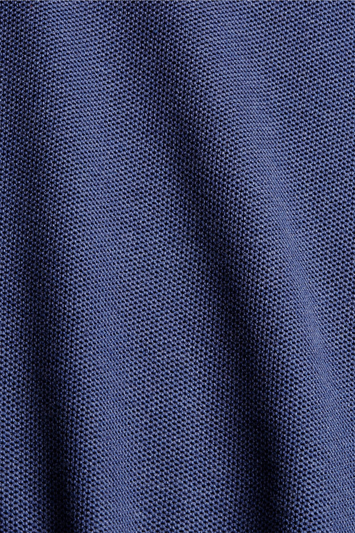 Gestructureerde trui, 100% organic cotton, GREY BLUE, detail image number 4