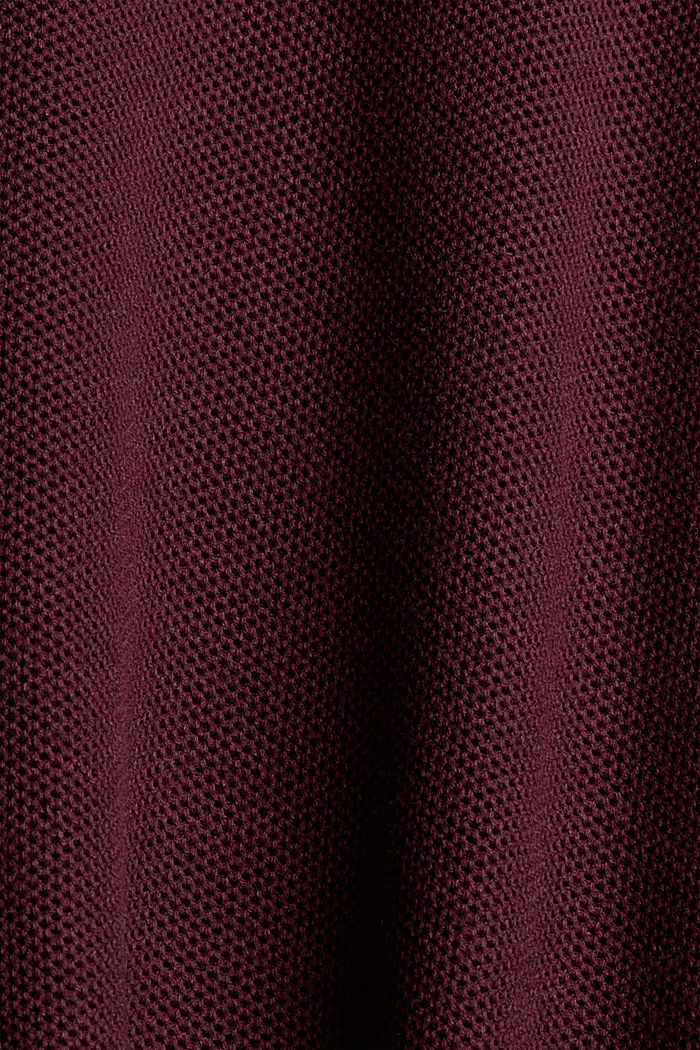 Gestructureerde trui, 100% organic cotton, BORDEAUX RED, detail image number 4