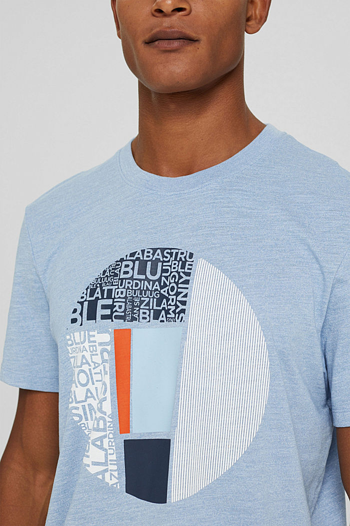 Kierrätettyä: jersey-t-paita printillä, BLUE, detail image number 1