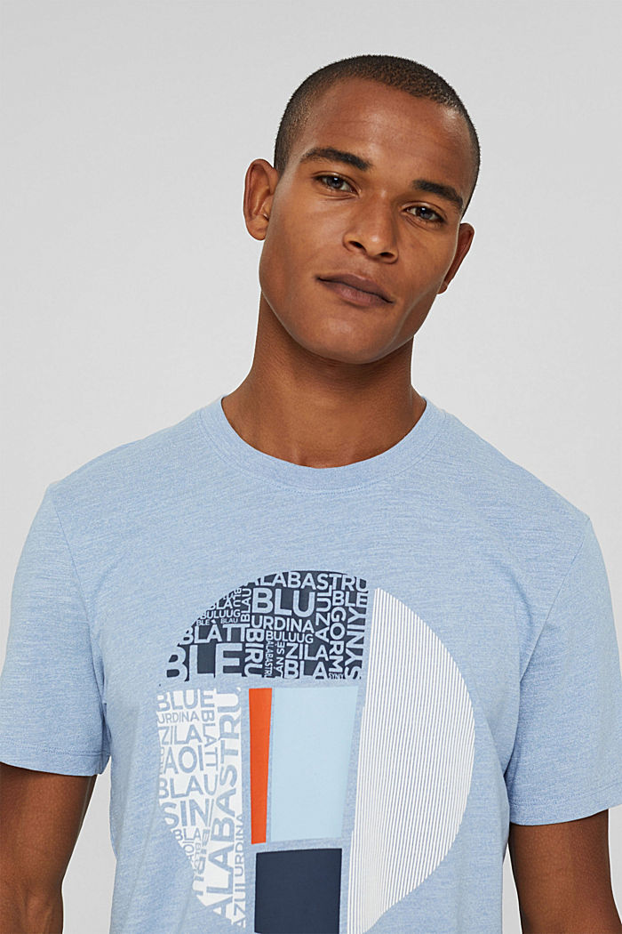 Kierrätettyä: jersey-t-paita printillä, BLUE, detail image number 5