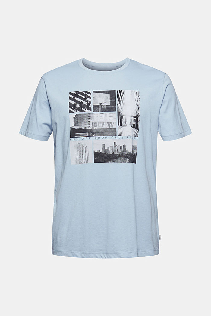 Jersey T-shirt met fotoprint, 100% biologisch katoen, LIGHT BLUE, detail image number 5