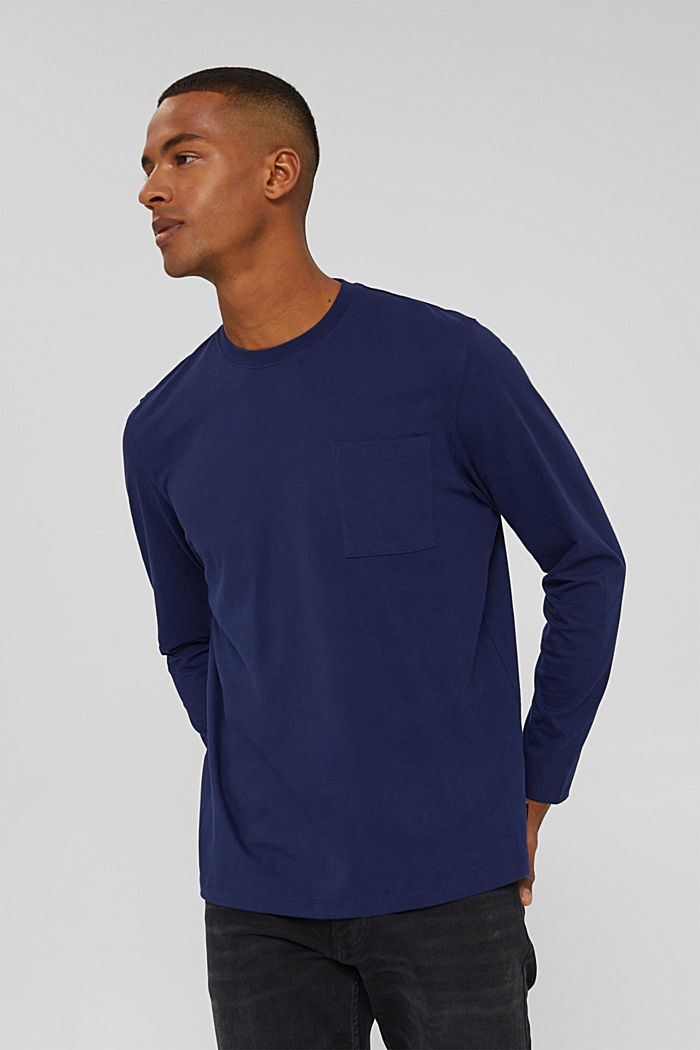 Jersey long sleeve top in organic cotton