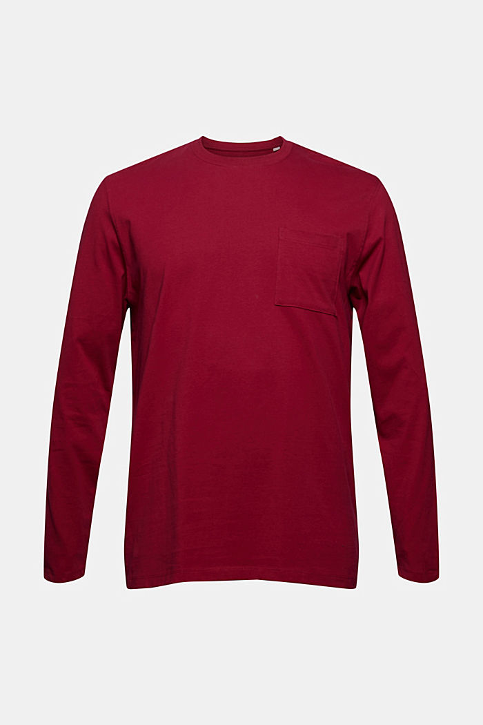 Jersey-Longsleeve aus Organic Cotton, BERRY RED, detail image number 7