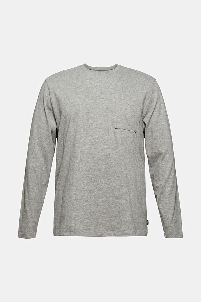 Jersey long sleeve top made of blended organic cotton