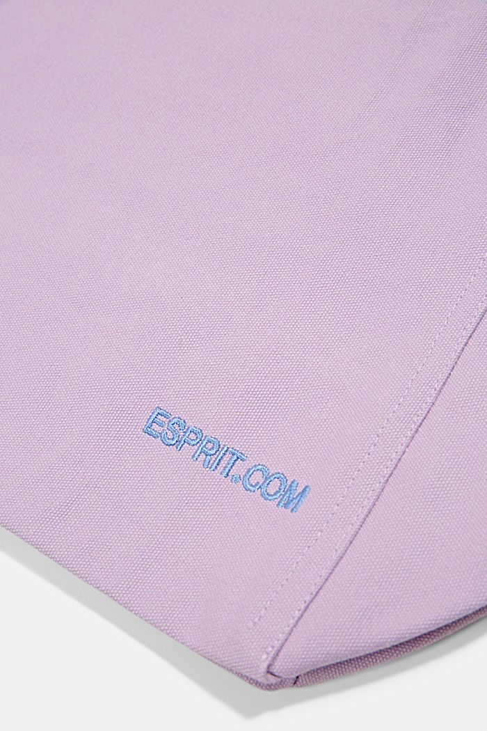 Canvas bag with logo embroidery, LILAC, detail image number 5