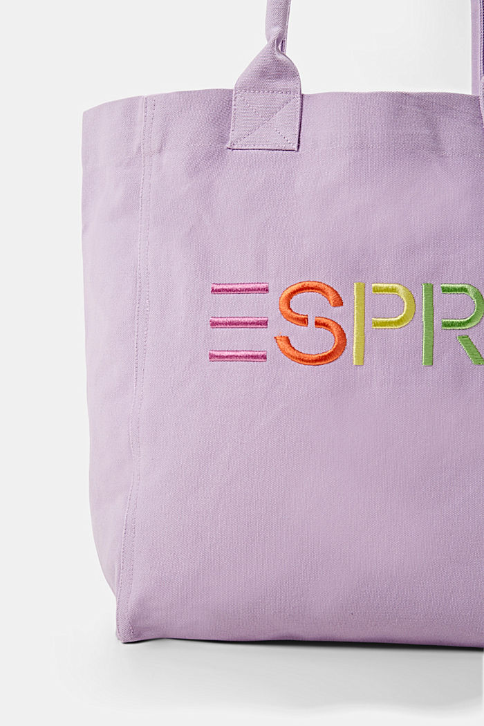 Canvas bag with logo embroidery, LILAC, detail image number 3