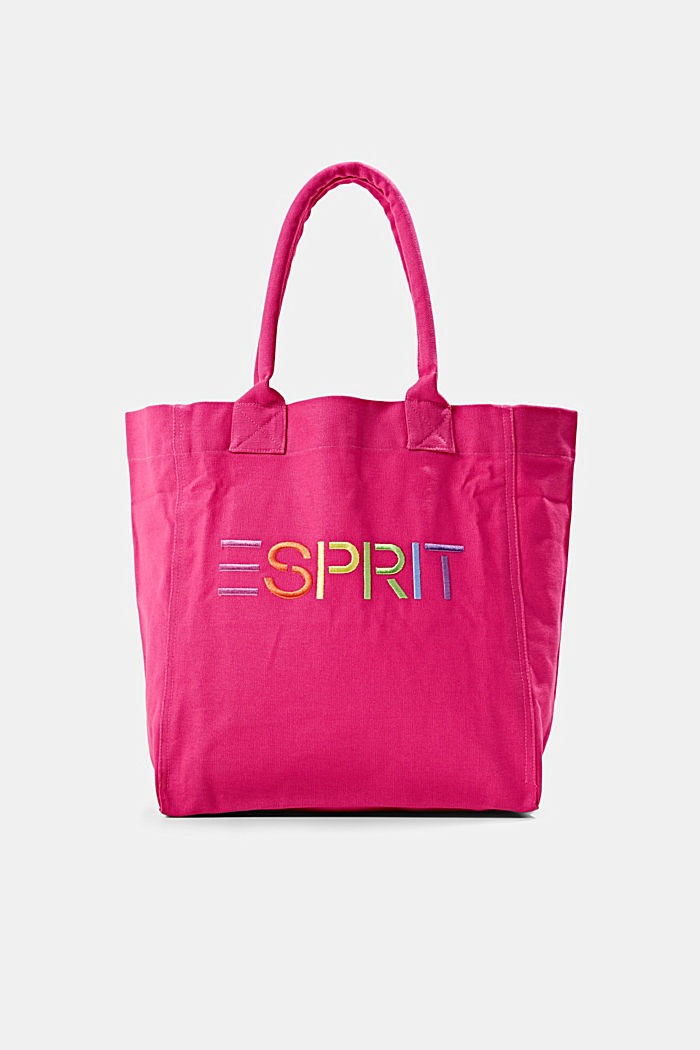 Canvas bag with logo embroidery, PINK FUCHSIA, detail image number 0