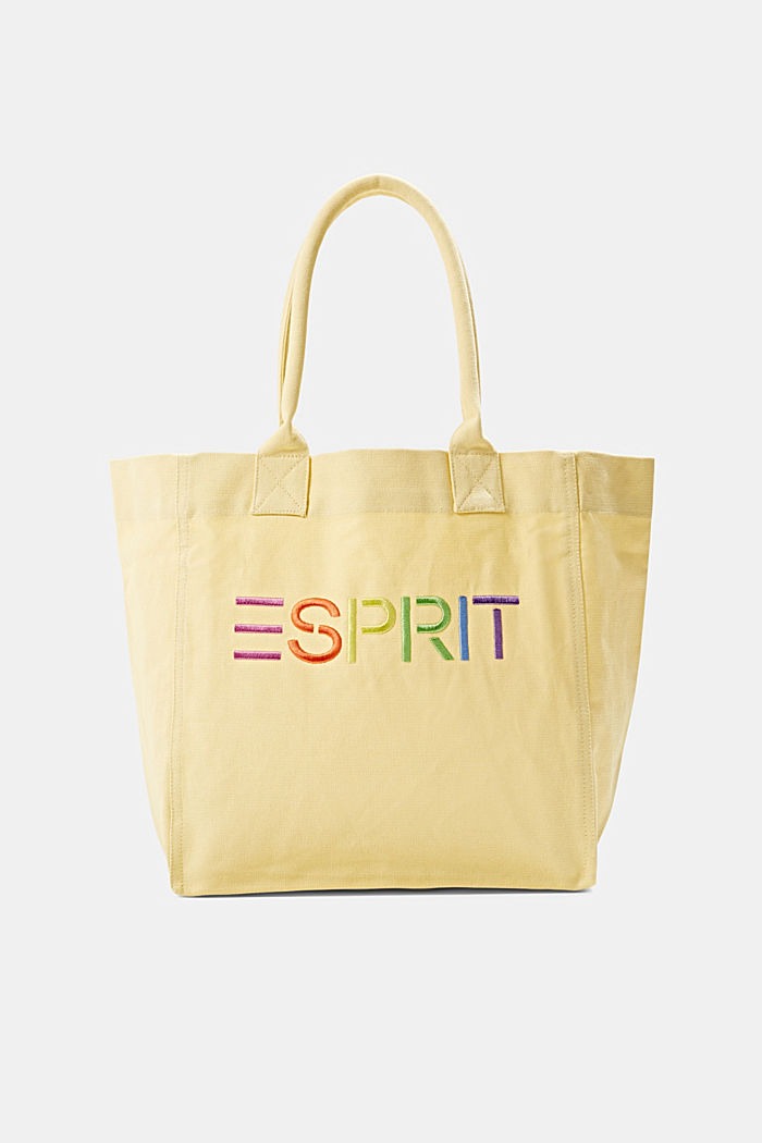 Canvas bag with logo embroidery, YELLOW, detail image number 0