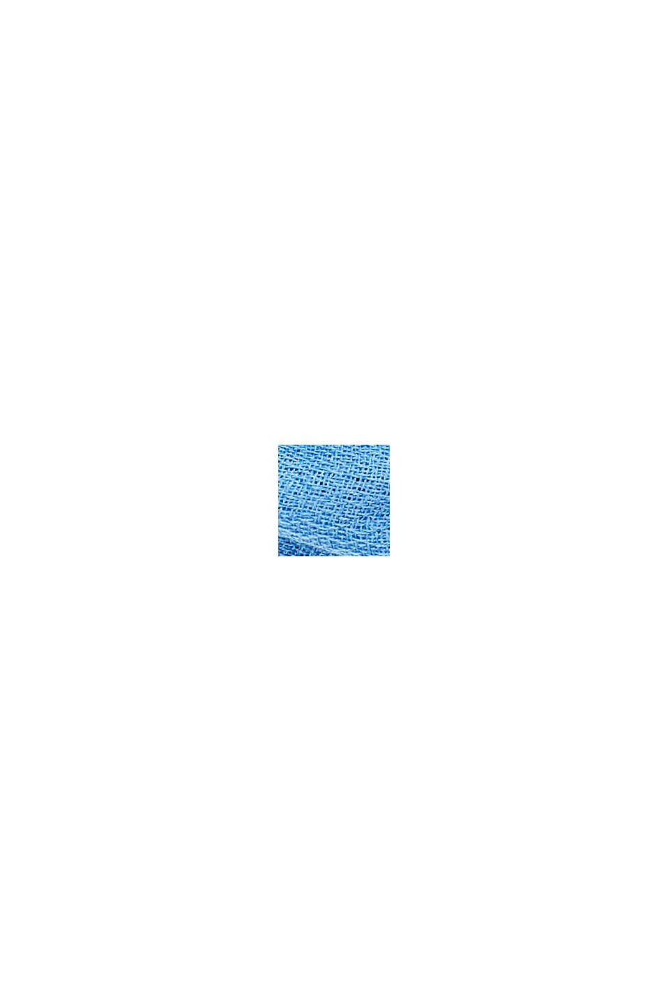 Z recyklovaného materiálu: jednobarevná tkaná šála kruhového tvaru, GREY BLUE, swatch