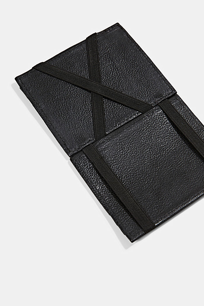 Card holder made of 100% chrome-free tanned leather, BLACK, detail image number 1