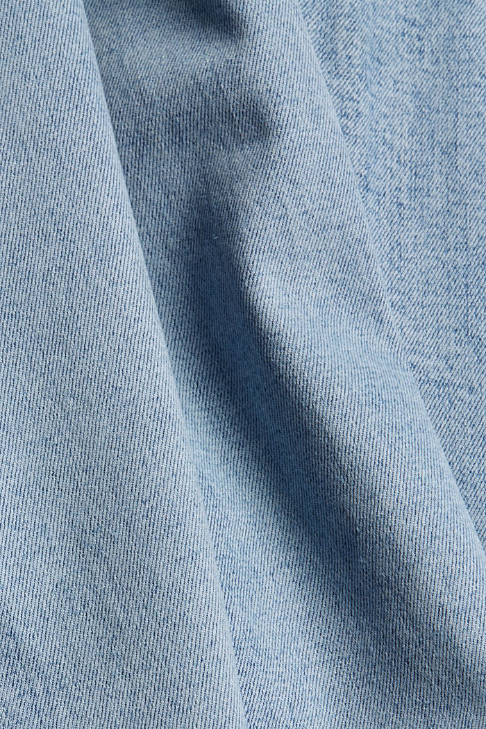 TENCEL™ e cotone biologico: jeans con zip, BLUE LIGHT WASHED, detail image number 4