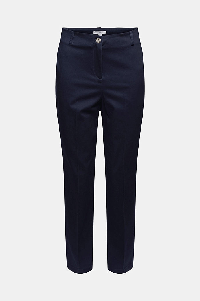Cotton-blend stretch trousers, NAVY, detail image number 5