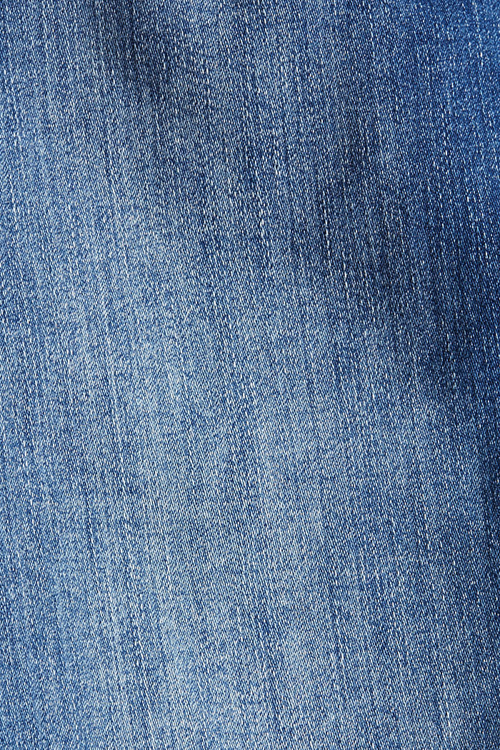 Button-fly jeans with a cashmere texture, BLUE MEDIUM WASHED, detail image number 4