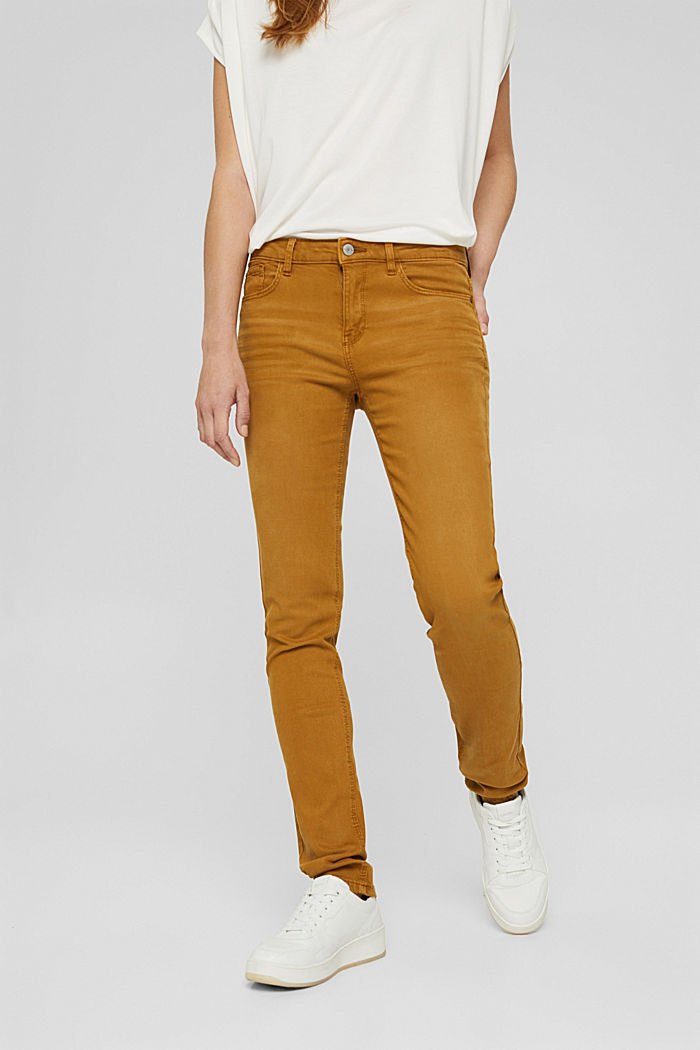 Twill trousers made of blended TENCEL™ and organic cotton, CAMEL, detail image number 0