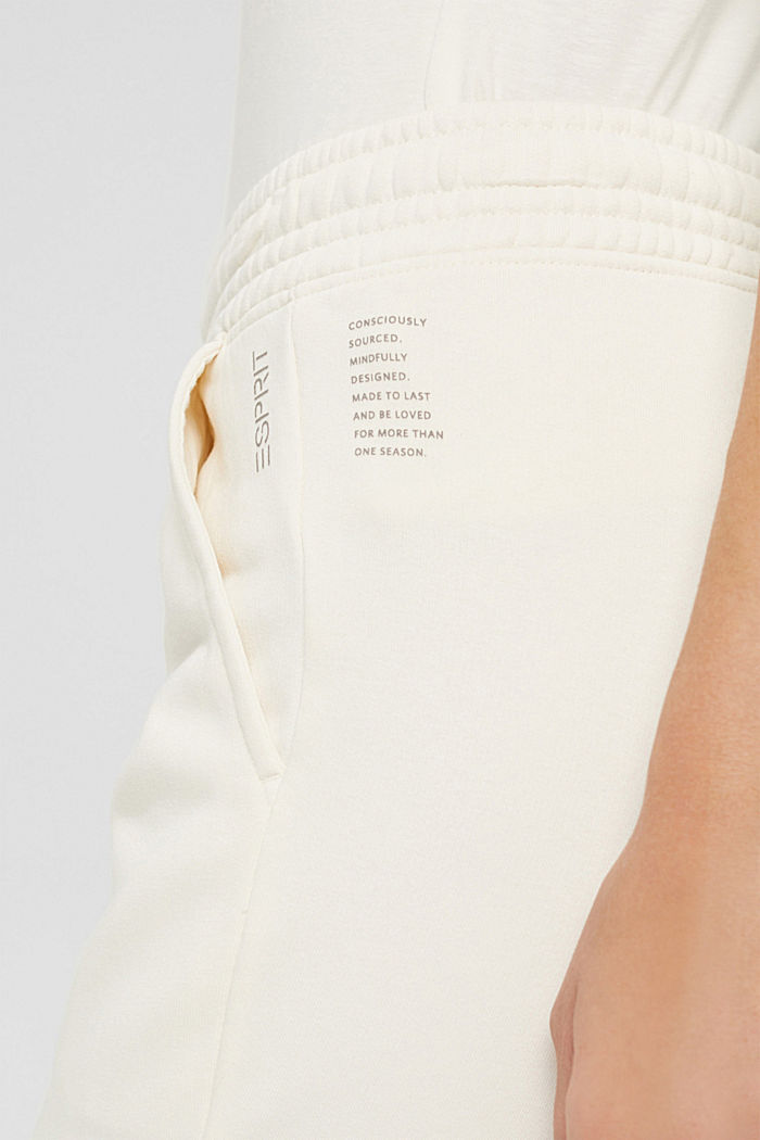 Extra-soft tracksuit bottoms with organic cotton, OFF WHITE, detail image number 2