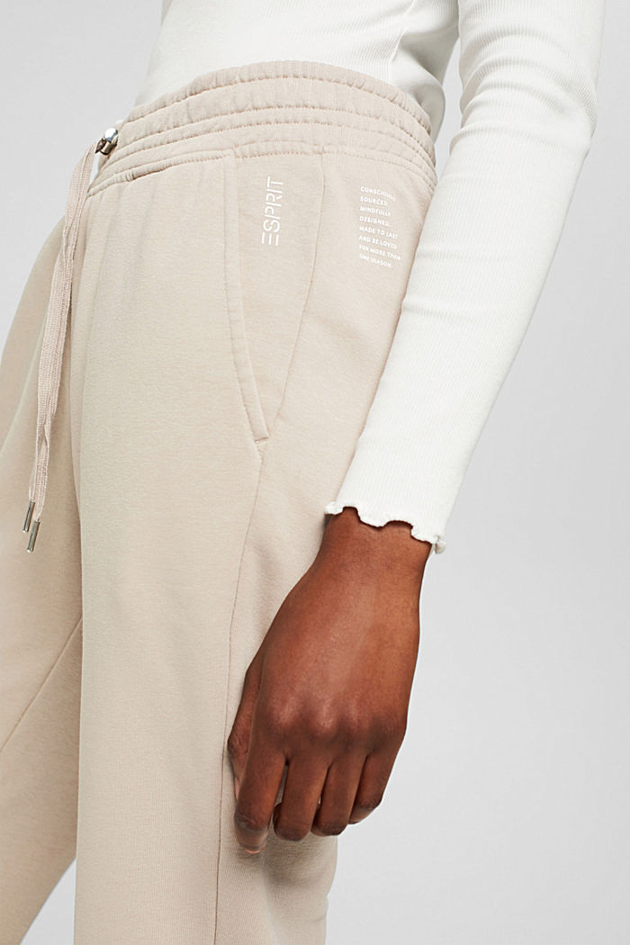 Extra-soft tracksuit bottoms with organic cotton, LIGHT TAUPE, detail image number 2