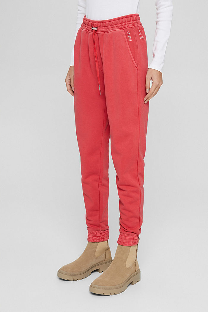 Extra-soft tracksuit bottoms with organic cotton, RED, detail image number 0