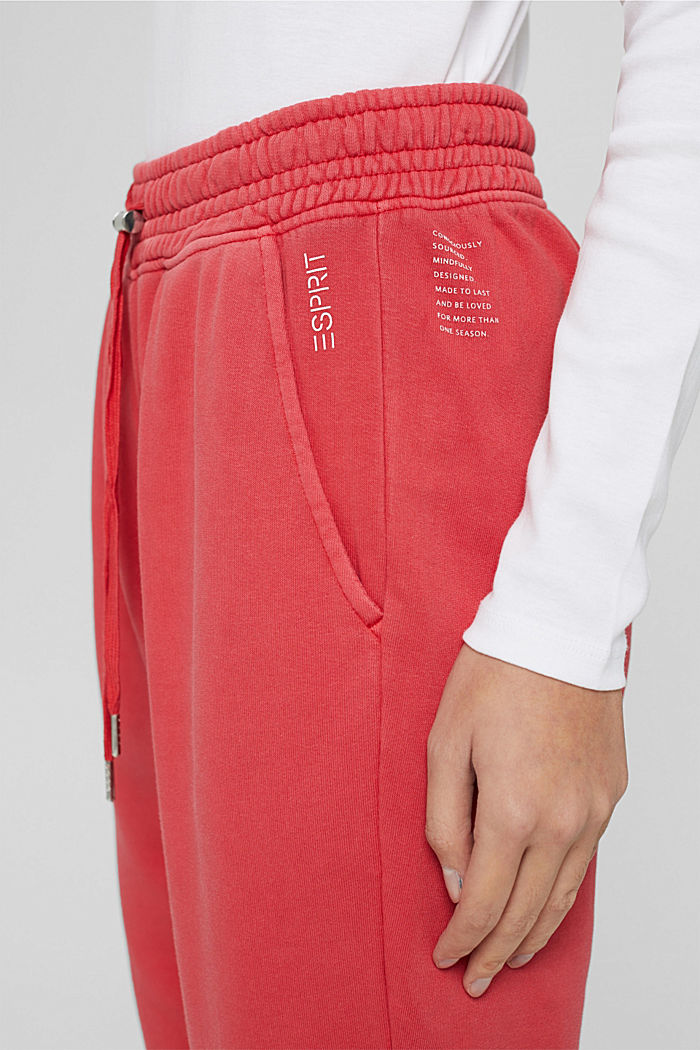 Extra-soft tracksuit bottoms with organic cotton, RED, detail image number 2