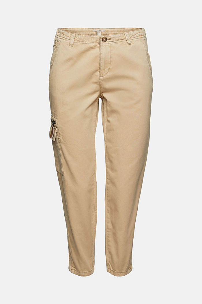Pantaloni cargo in 100% cotone Pima, SAND, detail image number 7