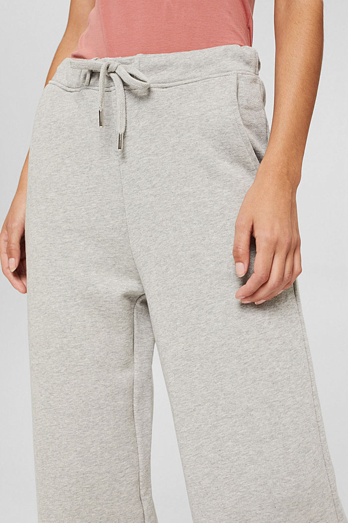 Tracksuit bottoms with a wide leg, 100% cotton, LIGHT GREY, detail image number 2