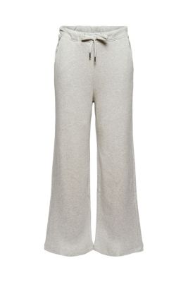 ESPRIT Pantalon de jogging à jambes larges, 100 % coton