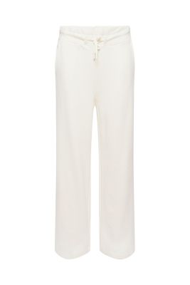 ESPRIT Pantalon de jogging à jambes larges, 100 % coton