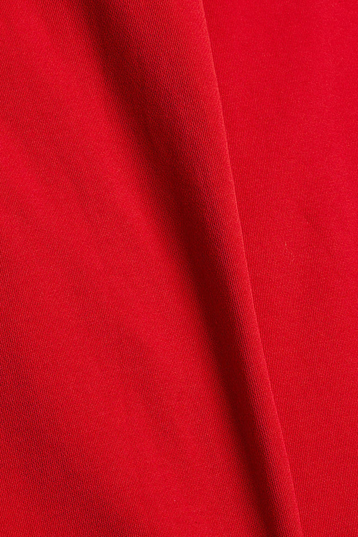 Sweatbroek in jogger-stijl, organic cotton, RED, detail image number 4
