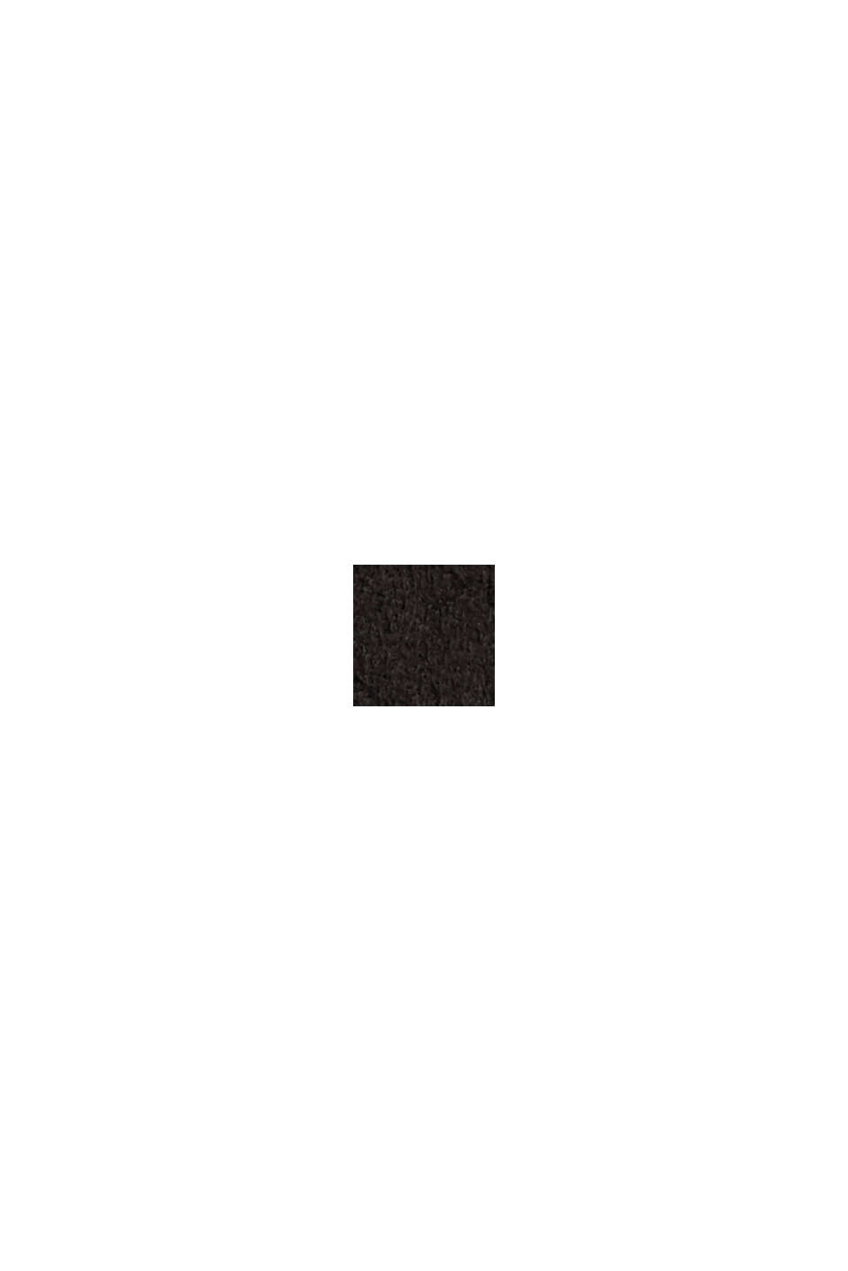 Minigonna in similpelle scamosciata, BLACK, swatch
