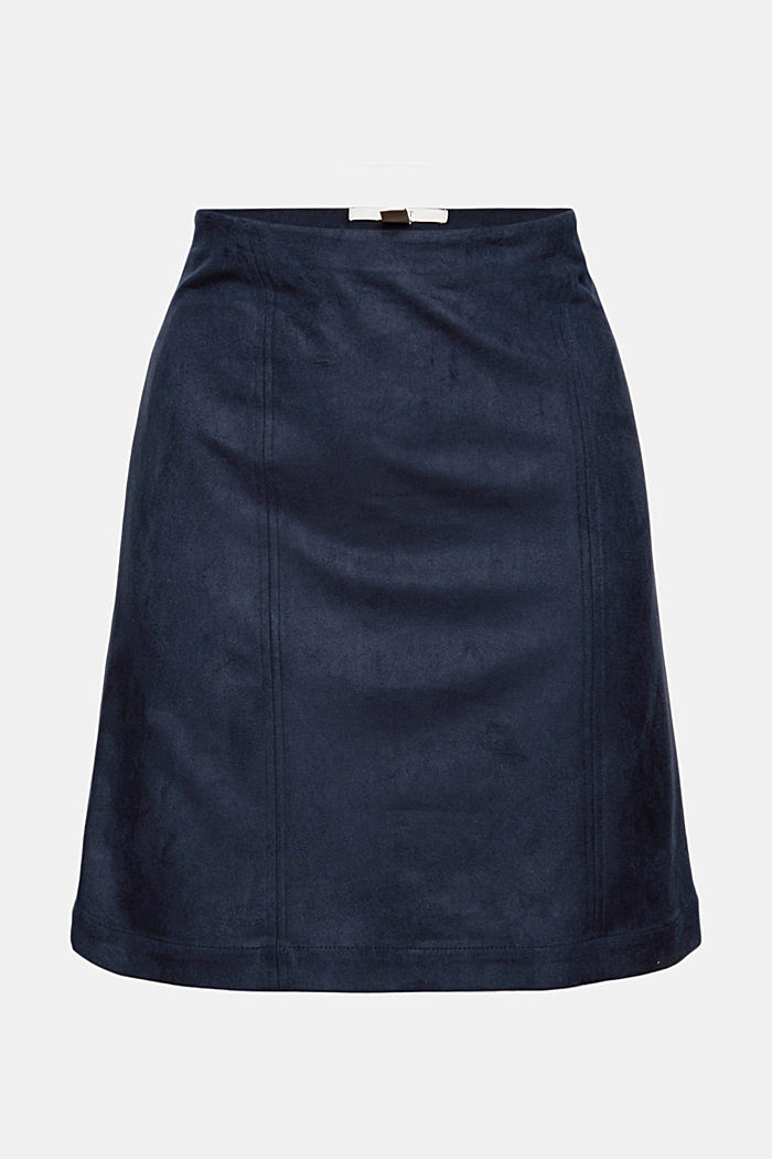 Faux suede mini skirt, NAVY, detail image number 6