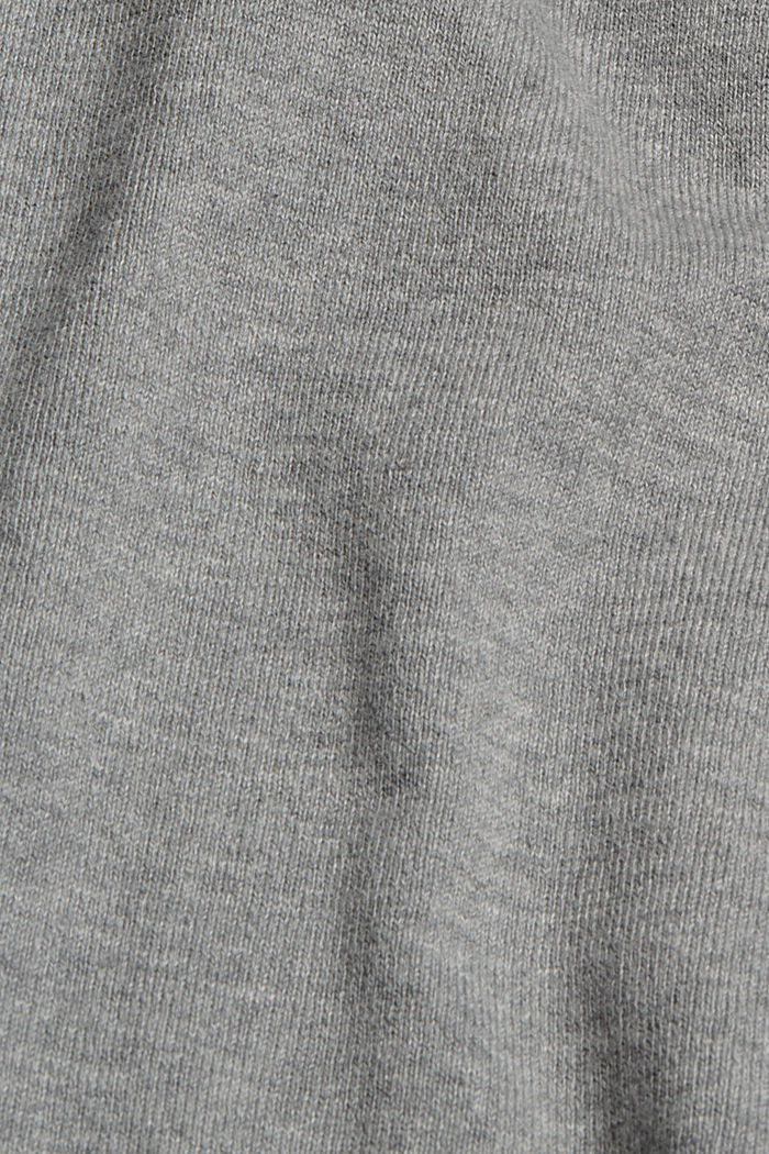Knitted dress in blended cotton, MEDIUM GREY, detail image number 4