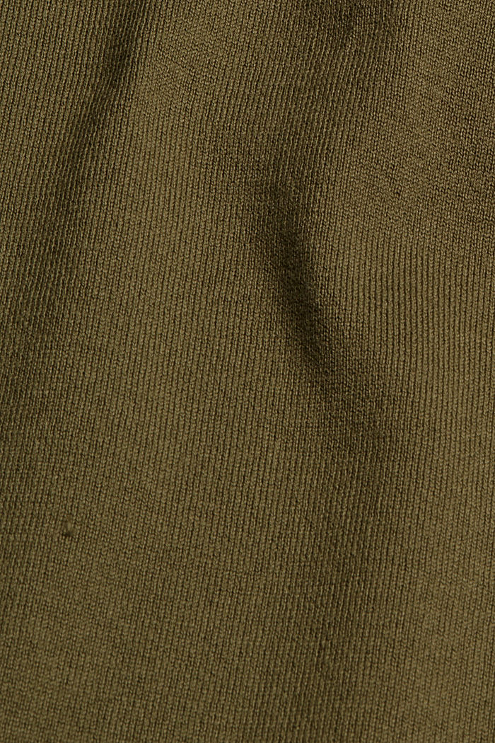 Strickkleid aus Baumwoll-Mix, DARK KHAKI, detail image number 4